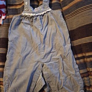 Charcoal Overalls with Floral Accents